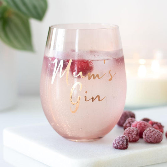 Mum's Gin Stemless Wine Glass - DuvetDay.co.uk