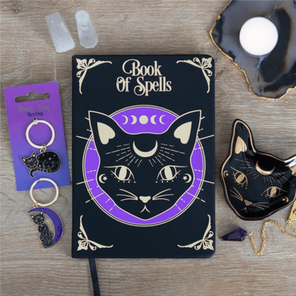 Mystic Mog Book of Spells A5 Notebook - DuvetDay.co.uk