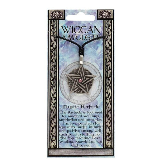 Mystic Pentacle Wiccan Amulet Necklace - DuvetDay.co.uk