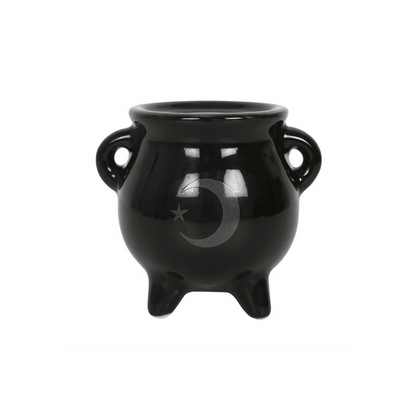 Mystical Moon Cauldron Ceramic Incense Holder - DuvetDay.co.uk