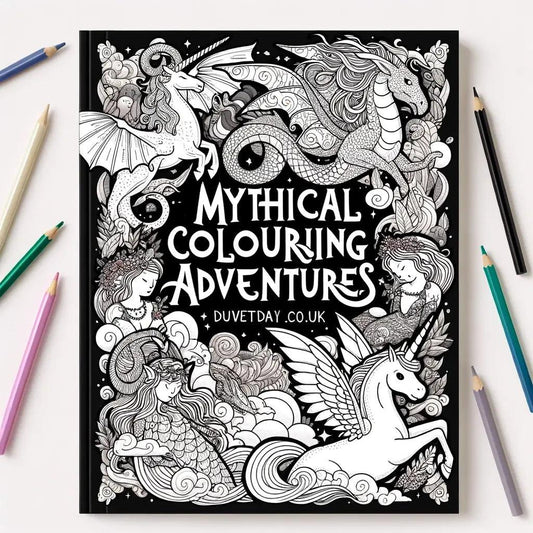 Mythical Creatures Bundle - Free Printable Colouring Pages Digital Download - DuvetDay.co.uk
