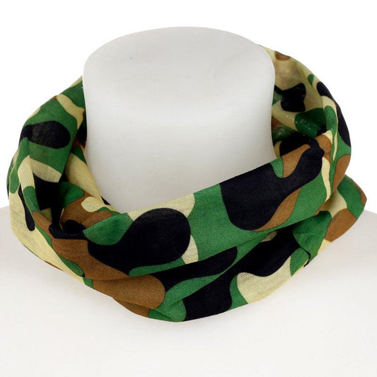 Neck Warmer Tube Scarf – Camouflage Green - DuvetDay.co.uk