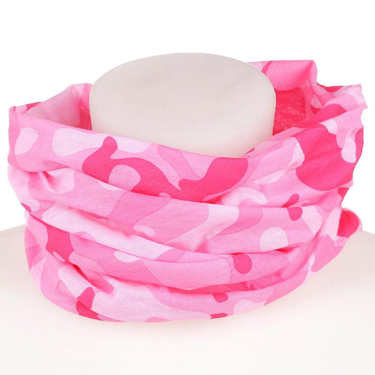 Neck Warmer Tube Scarf - Pink Camouflage - DuvetDay.co.uk
