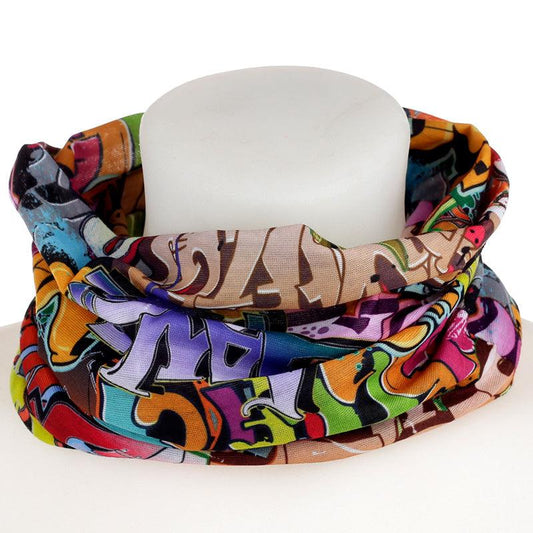Neck Warmer Tube Scarf - Street Graffiti - DuvetDay.co.uk