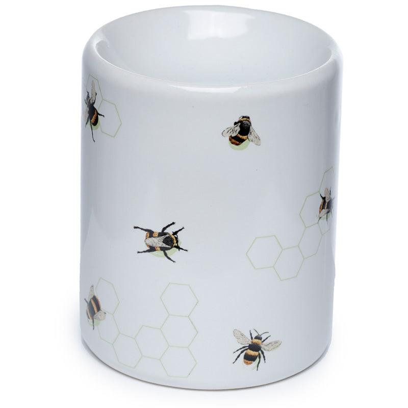 Nectar Meadows Bee Printed Ceramic Oil Burner - DuvetDay.co.uk