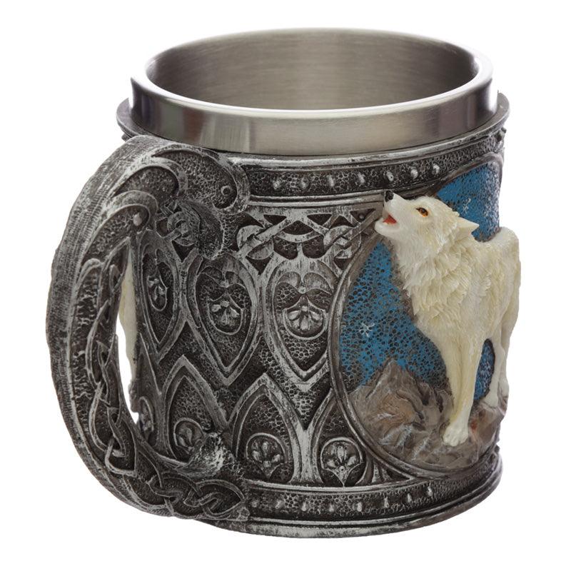 Night of the Wolf Protector of the North Wolf Decorative Tankard - DuvetDay.co.uk