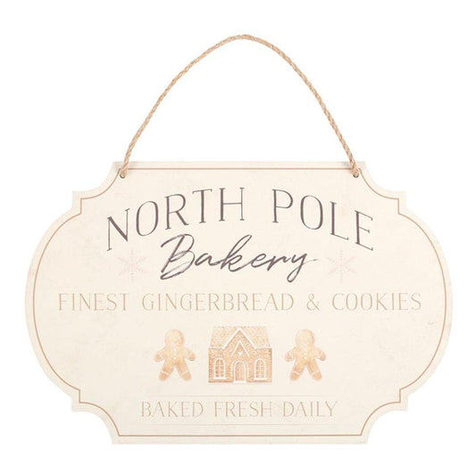 North Pole Bakery Hanging Sign - DuvetDay.co.uk