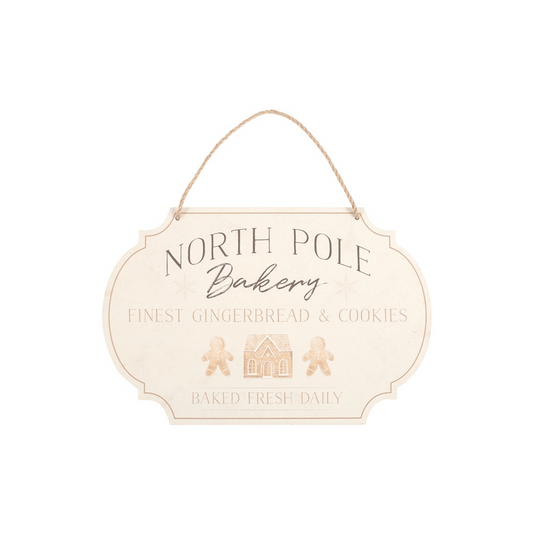 North Pole Bakery Hanging Sign - DuvetDay.co.uk