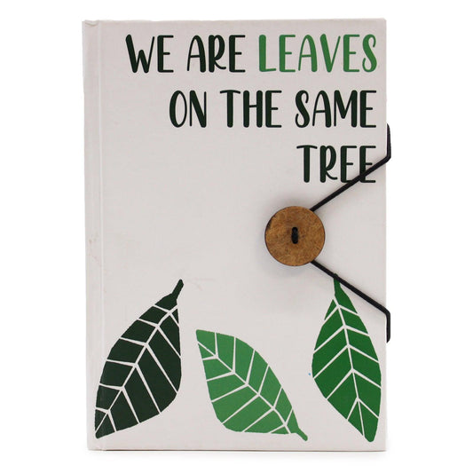 Notebook with strap - Leaves on the same tree