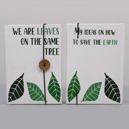 Notebook with strap - Leaves on the same tree - DuvetDay.co.uk