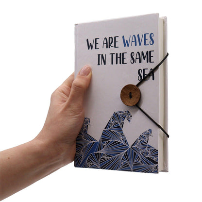 Notebook with strap - Waves in the same sea - DuvetDay.co.uk