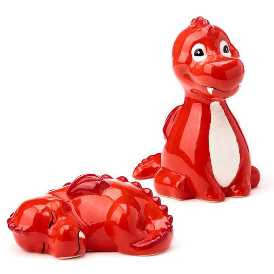Novelty Ceramic Salt and Pepper - Red Dragon - DuvetDay.co.uk