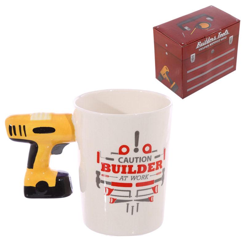 Novelty Shaped Handle Ceramic Tool Mug - Electric Drill