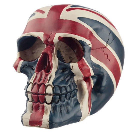 Novelty Union Jack Skull Ornament - DuvetDay.co.uk