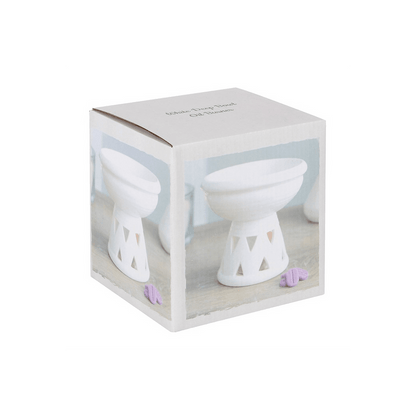 Off White Deep Bowl Oil Burner - DuvetDay.co.uk