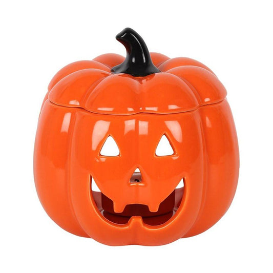 Orange Jack-O-Lantern Oil Burner - DuvetDay.co.uk