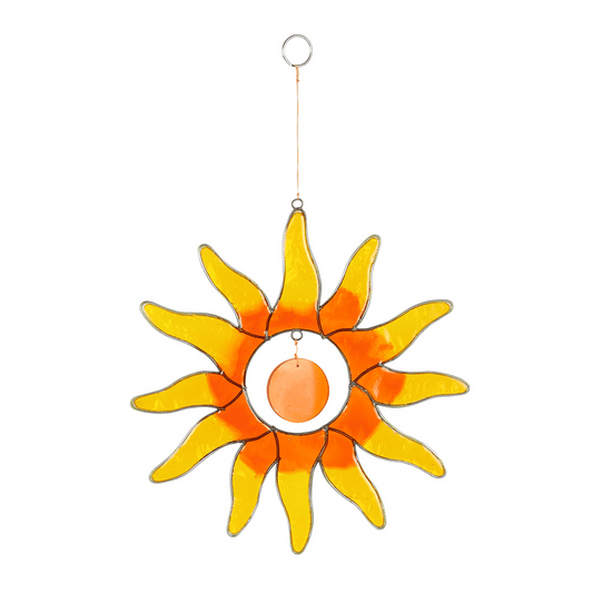 Orange Sun Suncatcher - DuvetDay.co.uk