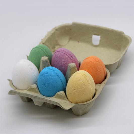 Pack of 6 Bath Eggs - Mixed Tray - DuvetDay.co.uk