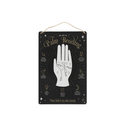 Palm Reading Metal Sign - DuvetDay.co.uk