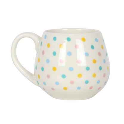 Pastel Coloured Spotted Polka Dot Rounded Mug