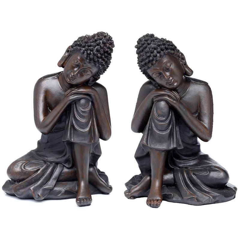Peace of the East Brushed Wood Effect Small Thai Buddha