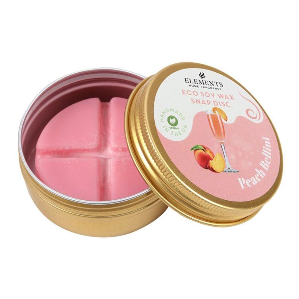 Peach Bellini Soy Wax Snap Disc - DuvetDay.co.uk