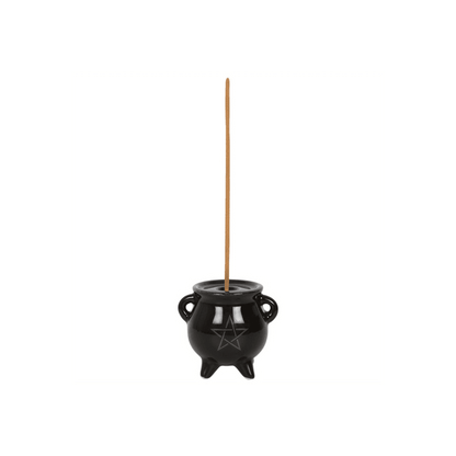 Pentagram Cauldron Ceramic Incense Holder - DuvetDay.co.uk