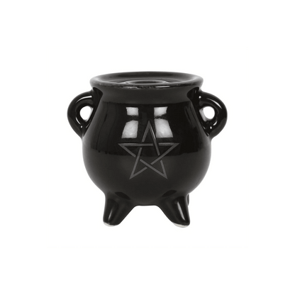 Pentagram Cauldron Ceramic Incense Holder - DuvetDay.co.uk