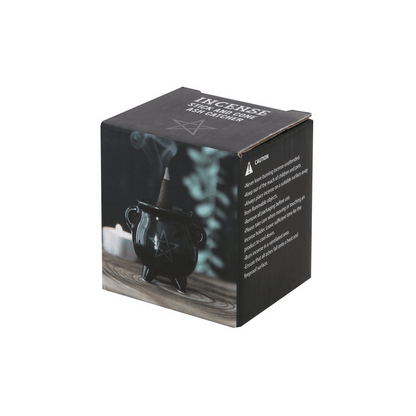 Pentagram Cauldron Ceramic Incense Holder - DuvetDay.co.uk