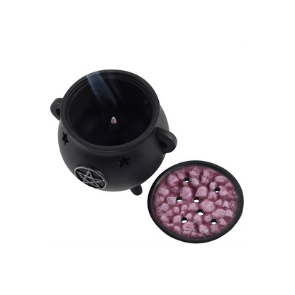 Pentagram Cauldron Incense Cone Holder - DuvetDay.co.uk