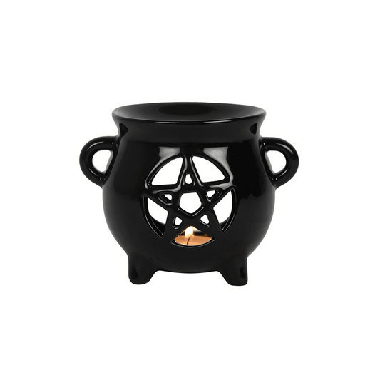 Pentagram Cauldron Oil Burner - DuvetDay.co.uk
