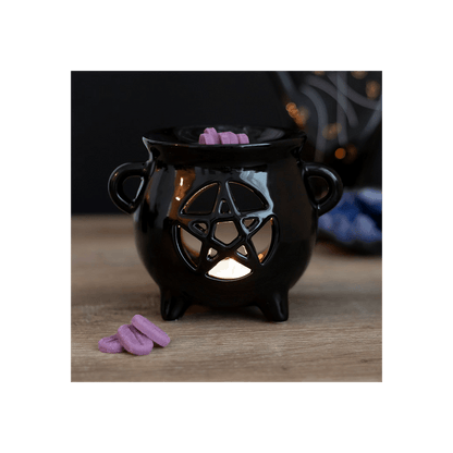 Pentagram Cauldron Oil Burner - DuvetDay.co.uk