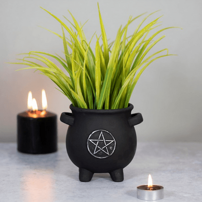 Pentagram Cauldron Plant Pot - DuvetDay.co.uk