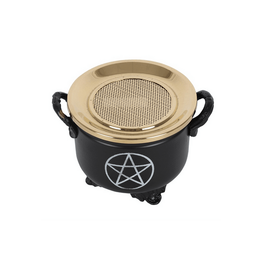 Pentagram Cauldron Resin Incense Burner - DuvetDay.co.uk