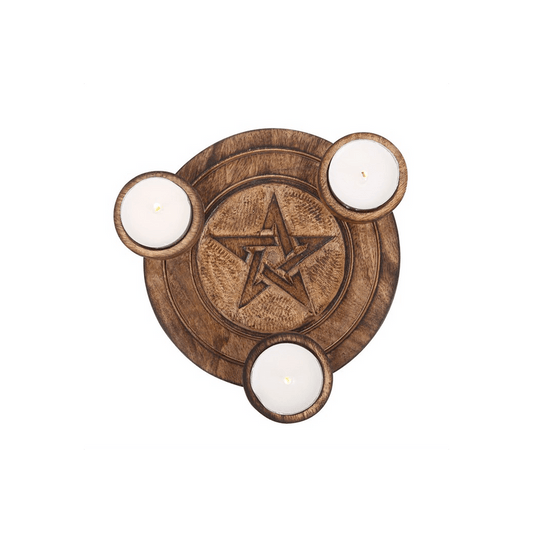 Pentagram Tea Light Candle Holder - DuvetDay.co.uk