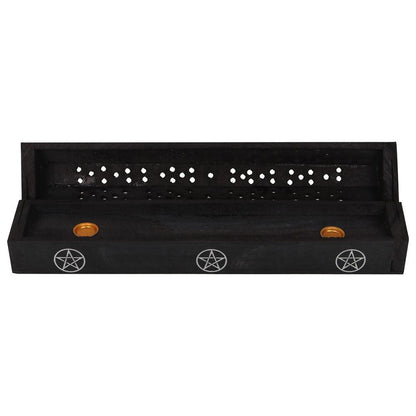 Pentagram Wooden Black Pepper Incense Box Set - DuvetDay.co.uk