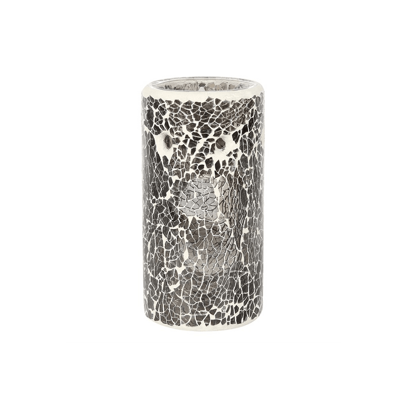 Pillar Gunmetal Grey Crackle Oil Burner - DuvetDay.co.uk