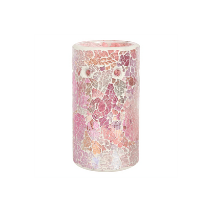 Pillar Pink Iridescent Crackle Oil Burner