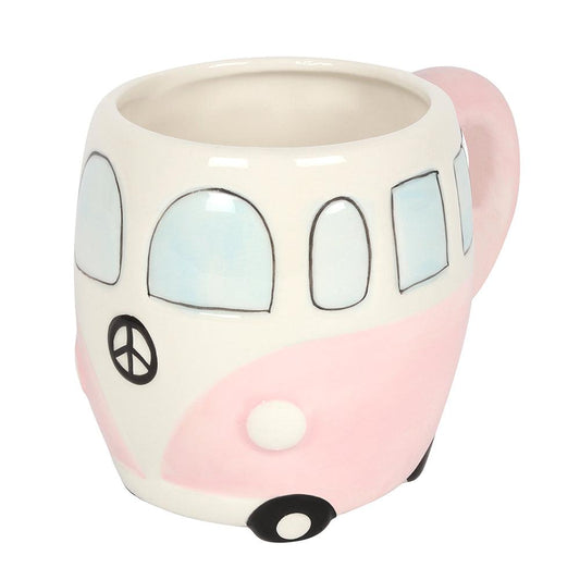 Pink Campervan Mug - DuvetDay.co.uk