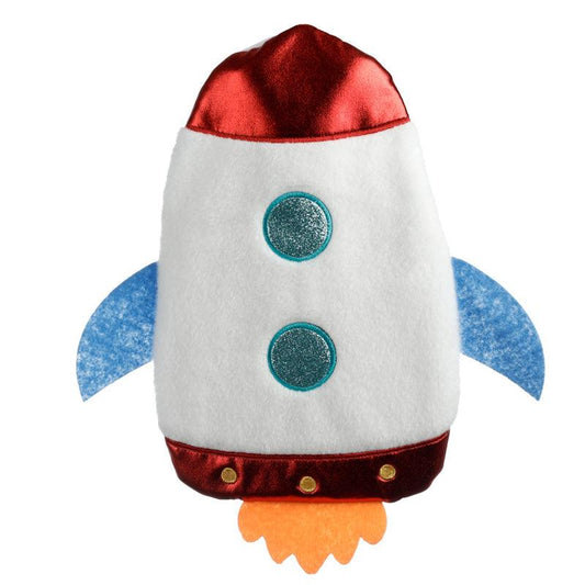 Plush Space Cadet Rocket Hot Water Bottle and Cover - DuvetDay.co.uk