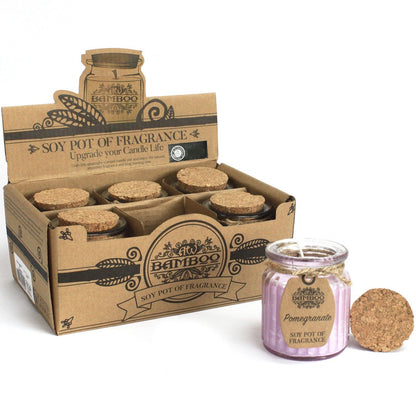 Pomegranate Soy Pot of Fragrance Candles - DuvetDay.co.uk