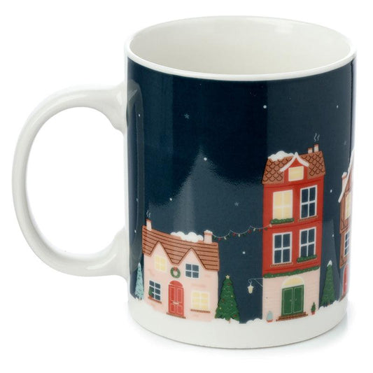 Porcelain Mug - Christmas Village - DuvetDay.co.uk