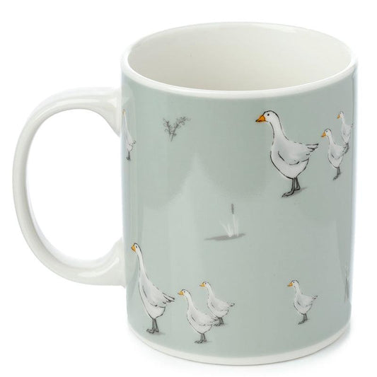 Porcelain Mug - Willow Farm Geese - DuvetDay.co.uk