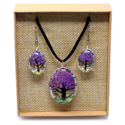 Pressed Flowers - Tree of Life set - Lavender - DuvetDay.co.uk