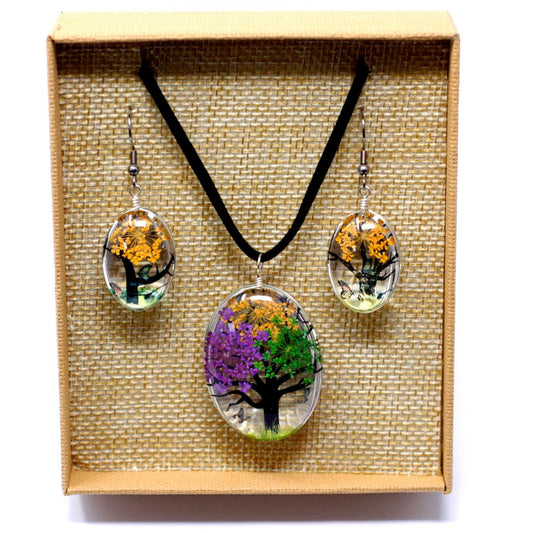 Pressed Flowers - Tree of Life set - Mixed Colours - DuvetDay.co.uk