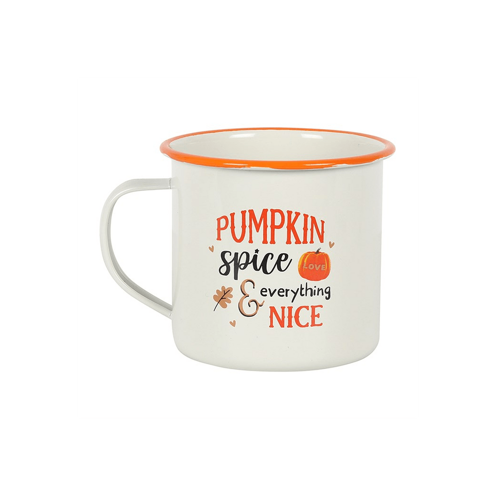 Pumpkin Spice Enamel Mug - DuvetDay.co.uk