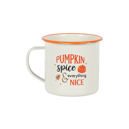 Pumpkin Spice Enamel Mug - DuvetDay.co.uk