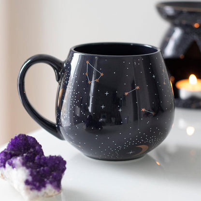 Purple Constellation Rounded Mug - DuvetDay.co.uk