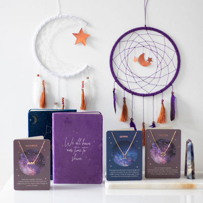Purple Moon and Star Dreamcatcher - DuvetDay.co.uk