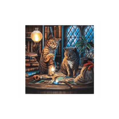 Purrlock Holmes Light Up Canvas Plaque by Lisa Parker - DuvetDay.co.uk